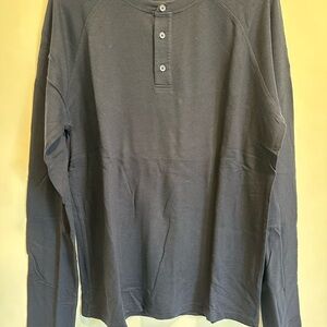 Vince Charcoal Henley Shirt